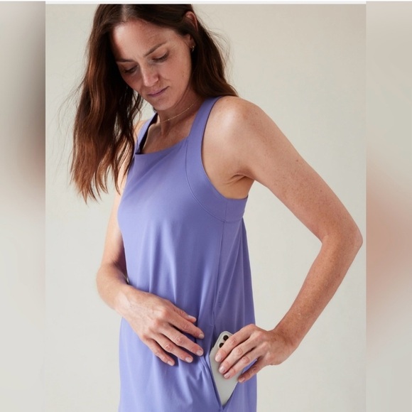NWT Athleta Arrival Dress Size Extra Small XS Blue Athleisure - Picture 3 of 10